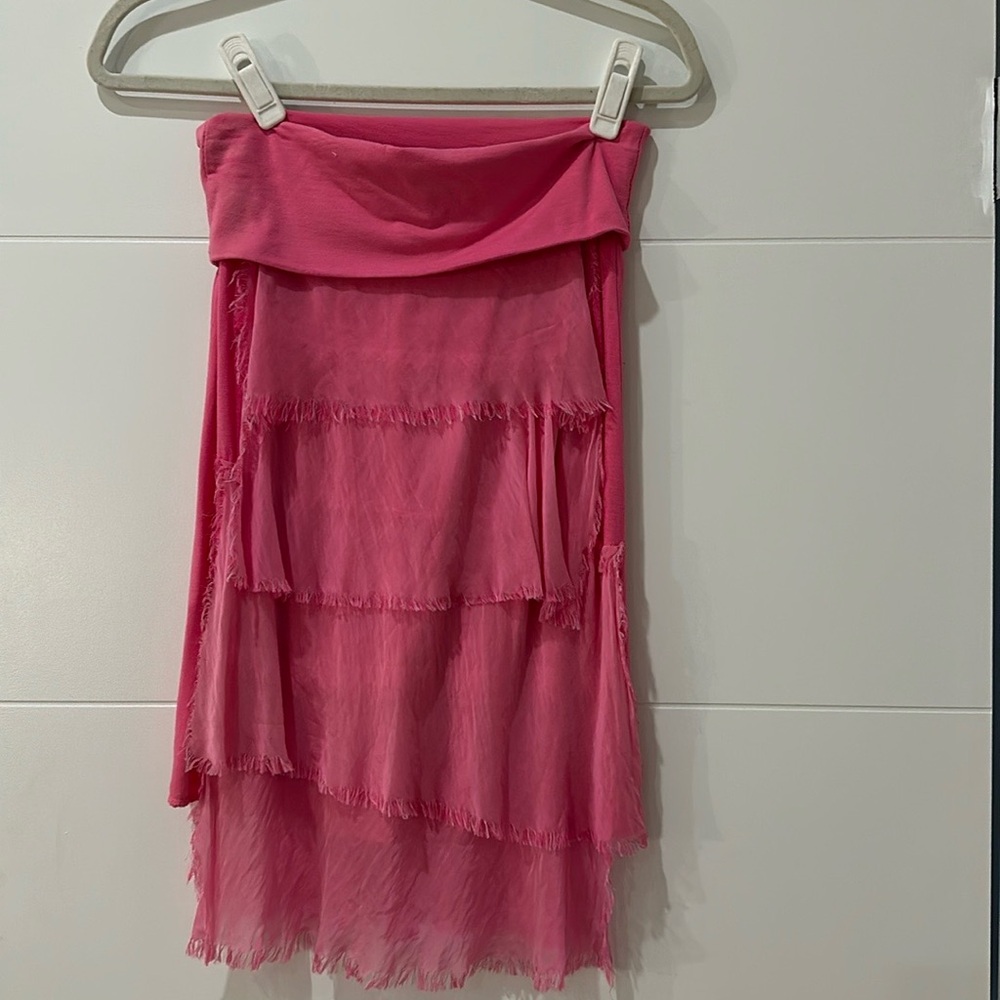 Made in Italy silk and cotton versatile flirty skirt